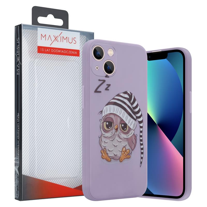 Pokrowiec MX Owl Sleepy fioletowy Samsung Galaxy S21 FE 5G / 4