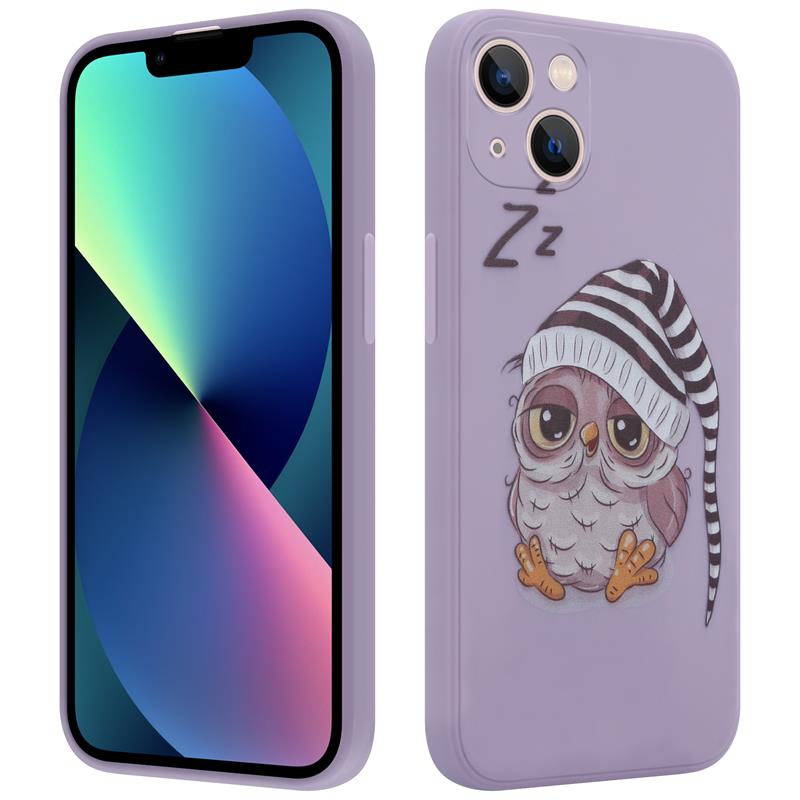 Pokrowiec MX Owl Sleepy fioletowy Samsung Galaxy S22