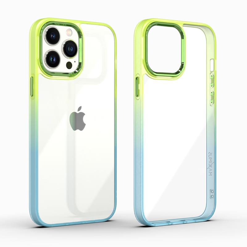 Pokrowiec MX Rainbow zielono-niebieski Apple iPhone 14 Plus