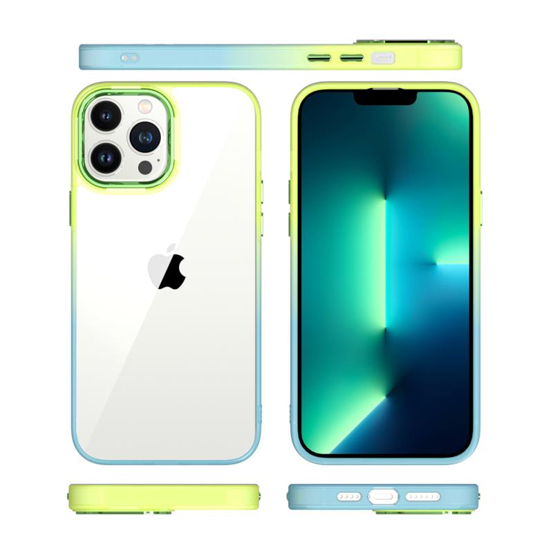 Pokrowiec MX Rainbow zielono-niebieski Apple iPhone 14 Pro / 3