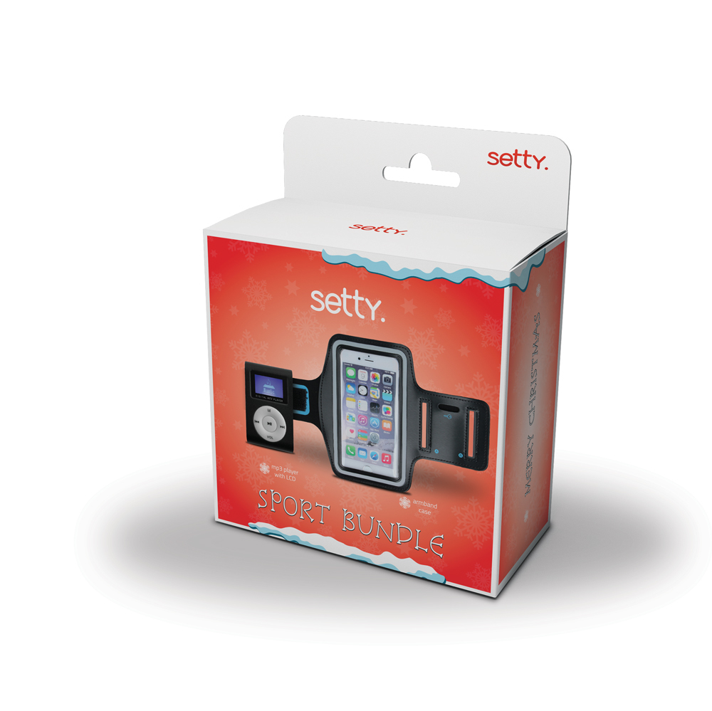 Pokrowiec na rami� Premium XXXXXL do Samsung Note 3 czarny + MP3 z LCD + s�uchawki Setty mix