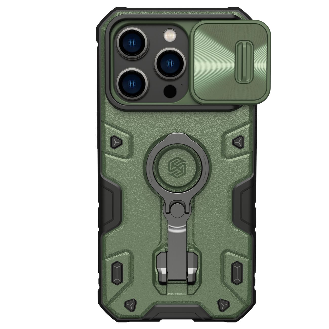 Pokrowiec Nillkin CamShield Armor Pro ciemnozielony Apple iPhone 14 Pro