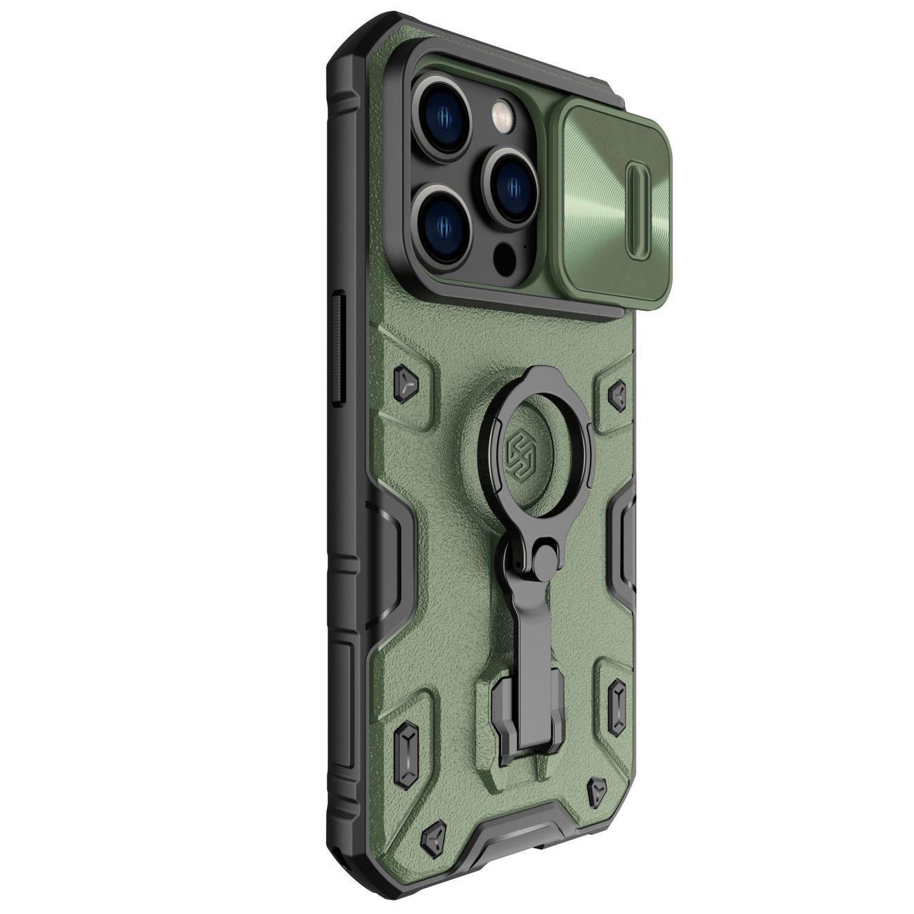 Pokrowiec Nillkin CamShield Armor Pro ciemnozielony Apple iPhone 14 Pro / 3
