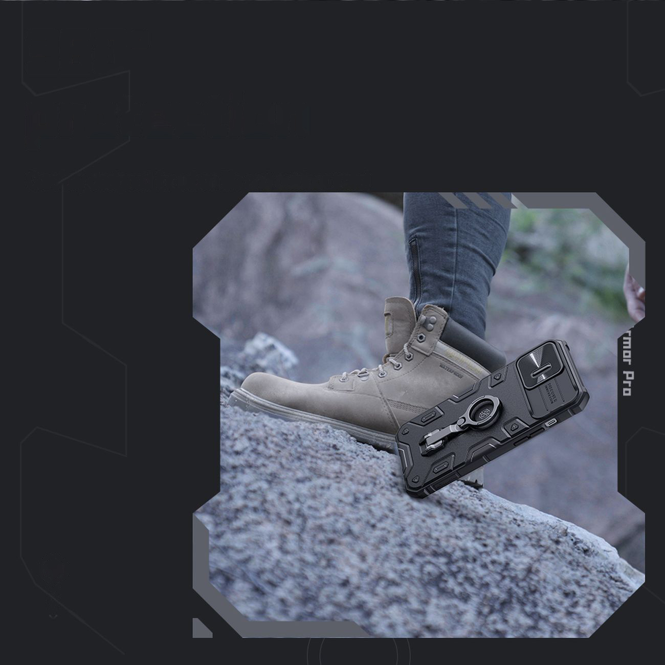 Pokrowiec Nillkin CamShield Armor Pro ciemnozielony Apple iPhone 14 Pro Max / 10