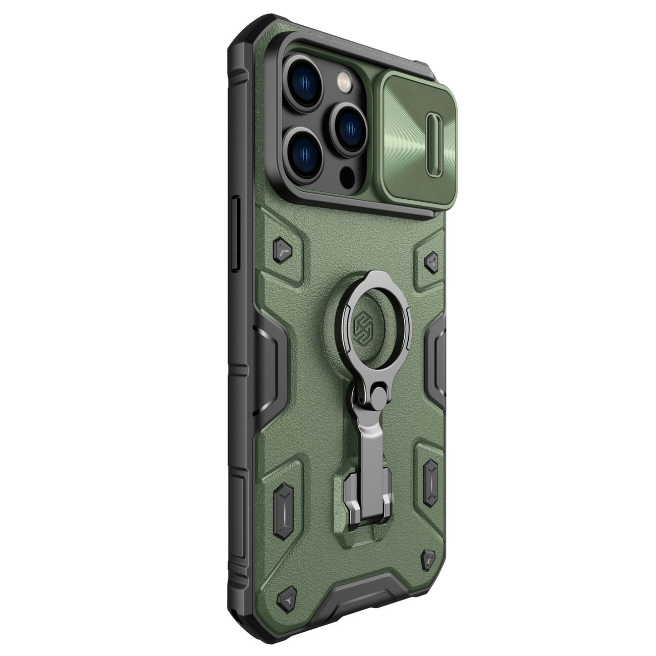 Pokrowiec Nillkin CamShield Armor Pro ciemnozielony Apple iPhone 14 Pro Max / 3