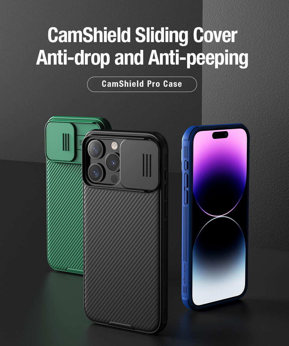 Pokrowiec Nillkin Camshield Pro czarny Apple iPhone 15 Pro Max / 7