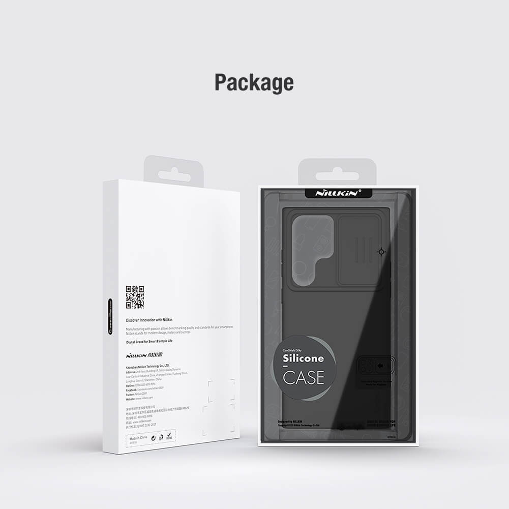 Pokrowiec Nillkin CamShield Silky Silicone czarny Samsung Galaxy S23 Ultra / 8