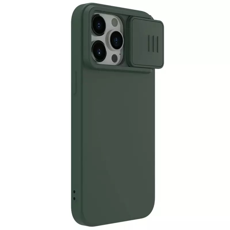 Pokrowiec Nillkin CamShield Silky Silicone zielony Apple iPhone 15 Pro Max / 5
