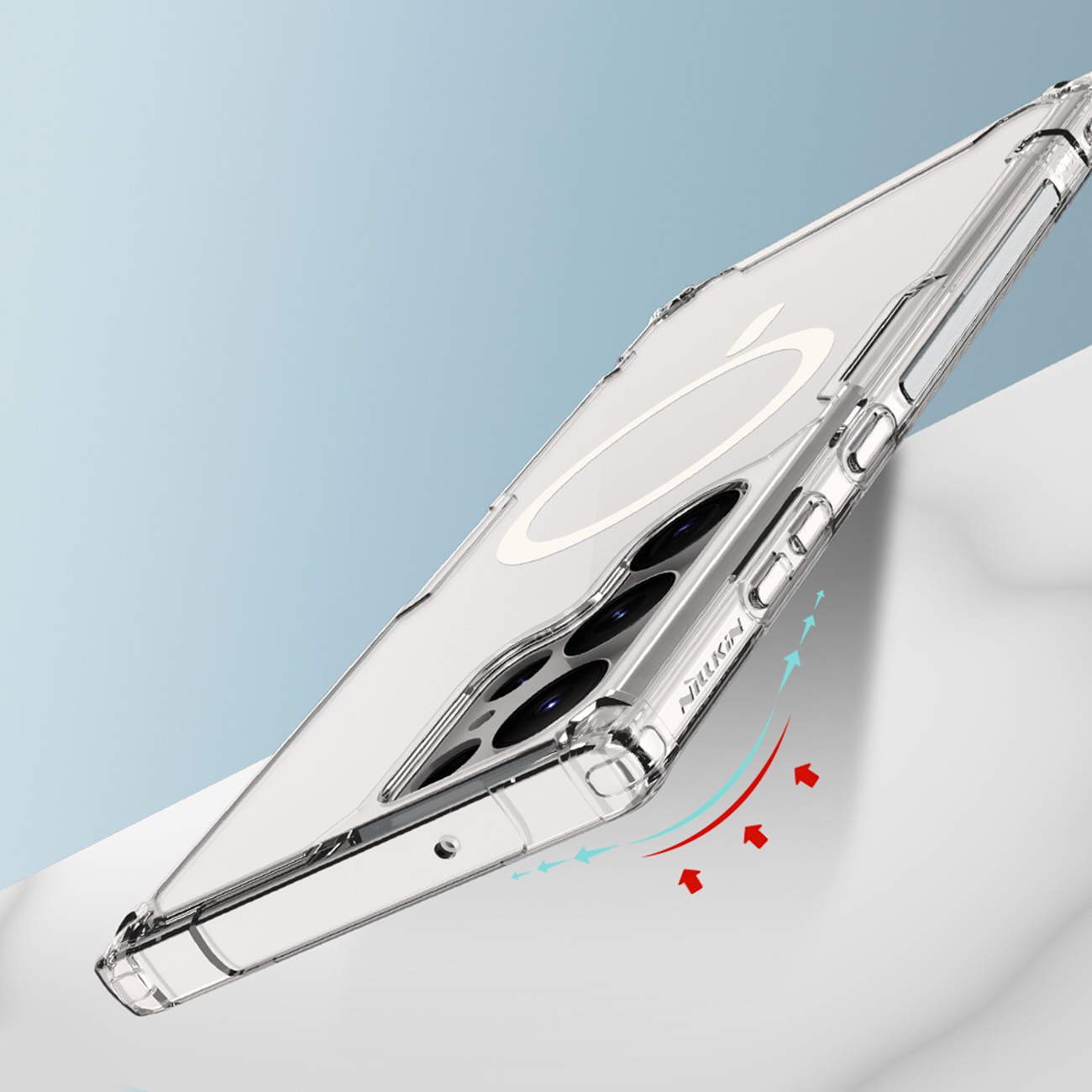 Pokrowiec Nillkin Nature Pro Magnetic Case MagSafe bia�y Samsung Galaxy S23 Ultra / 10