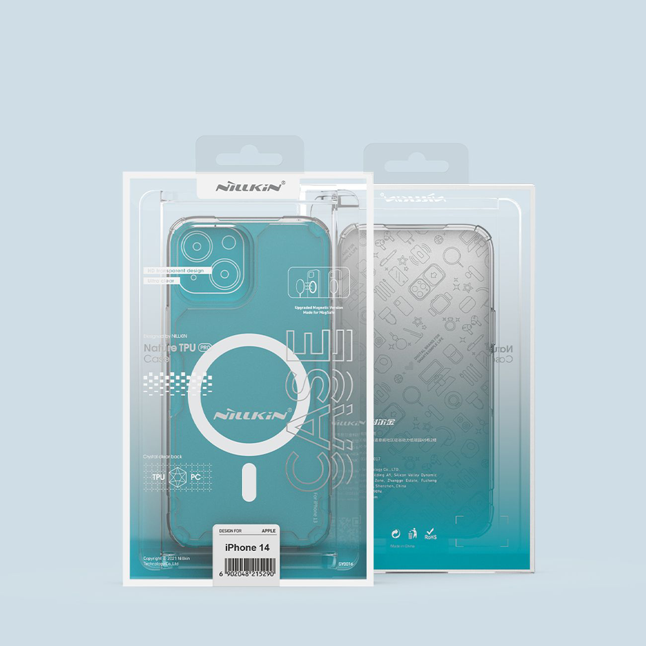 Pokrowiec Nillkin Nature Pro Magnetic Case MagSafe niebieski Apple iPhone 14 / 5