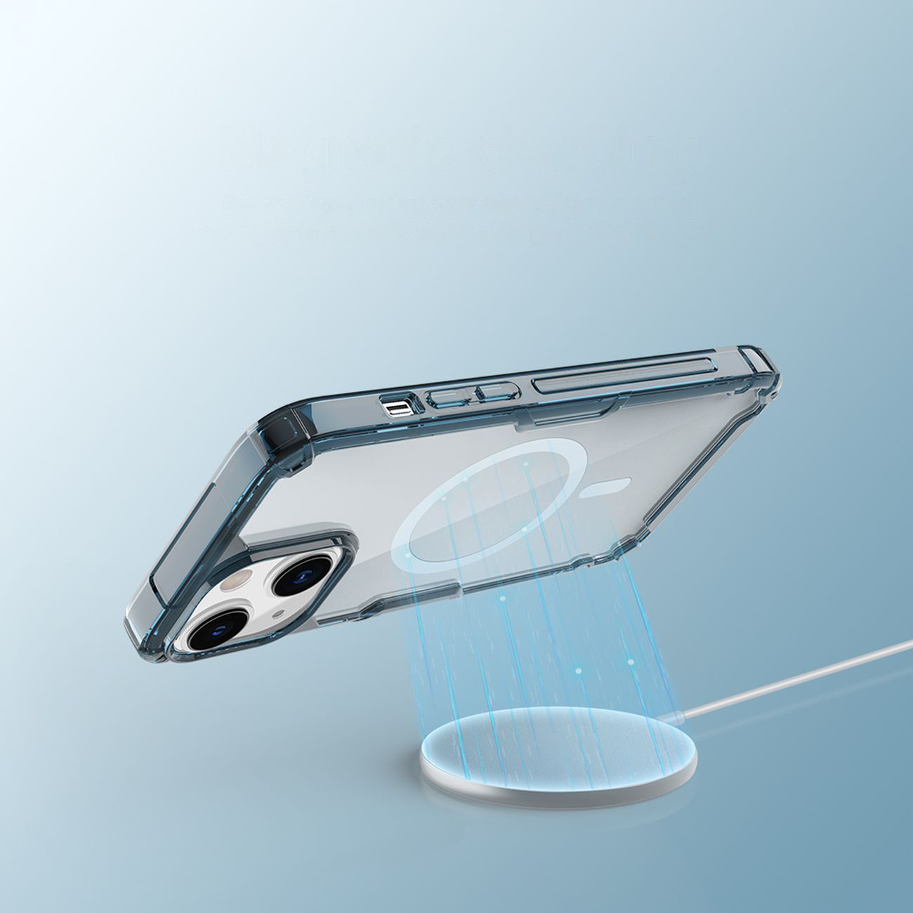 Pokrowiec Nillkin Nature Pro Magnetic Case MagSafe niebieski Apple iPhone 14 / 8
