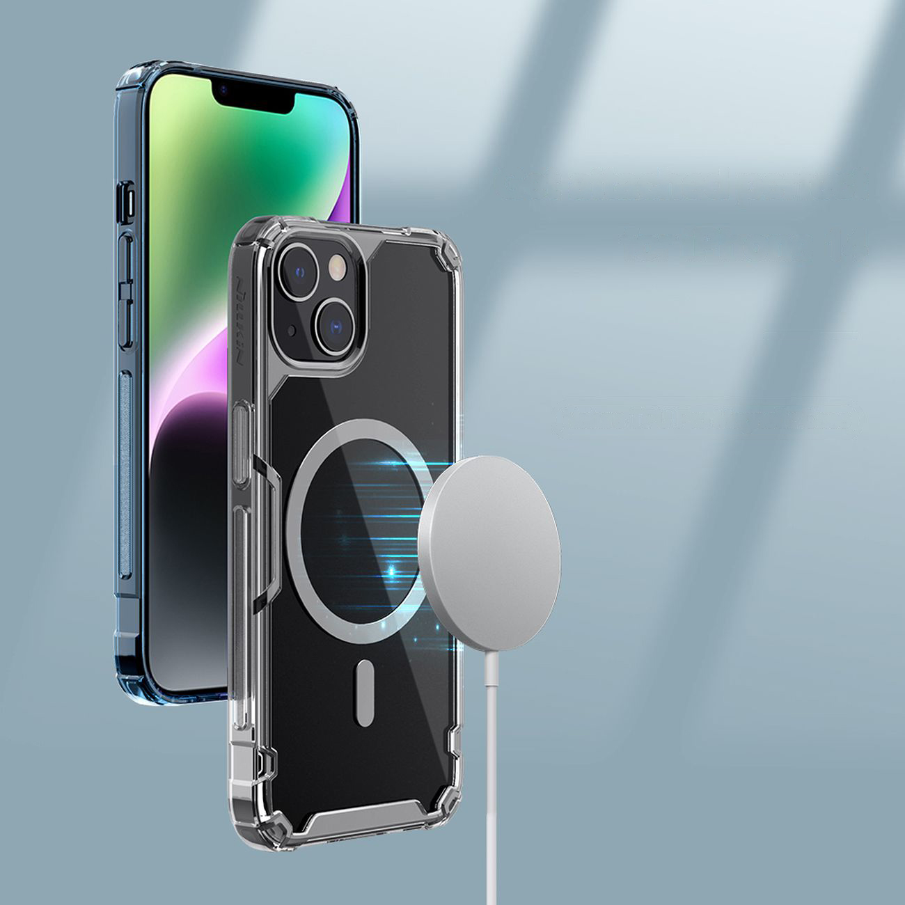 Pokrowiec Nillkin Nature Pro Magnetic Case MagSafe przeźroczysty Apple iPhone 14 / 7 Pokrowiec Nillkin Nature Pro Magnetic Case MagSafe przeźroczysty Apple iPhone 14 / 7