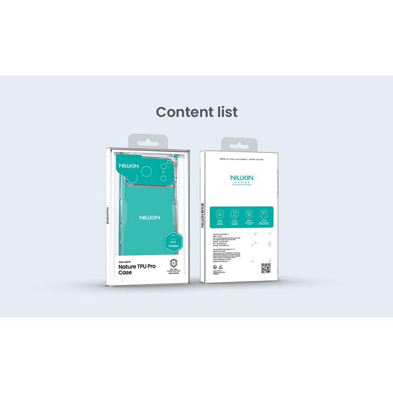 Pokrowiec Nillkin Nature przeźroczysty Apple iPhone 17 Pro Max / 5 Pokrowiec Nillkin Nature przeźroczysty Apple iPhone 17 Pro Max / 5