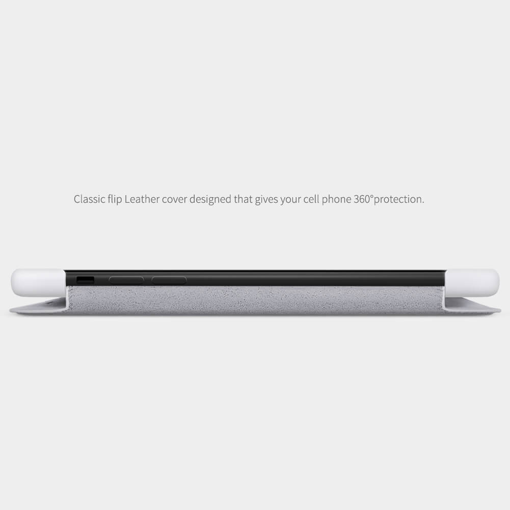 Pokrowiec Nillkin Qin skrzany biay Apple iPhone 11 Pro Max / 5