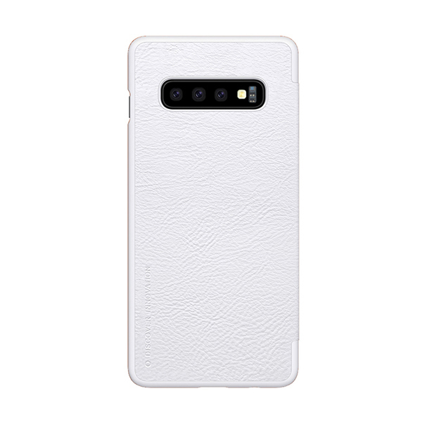 Pokrowiec Nillkin Qin sk�rzany bia�y Samsung Galaxy S10 Plus / 2