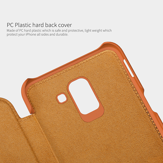 Pokrowiec Nillkin Qin sk�rzany br�zowy Samsung Galaxy J6 (2018) / 12