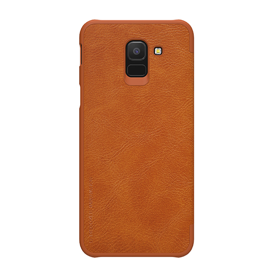 Pokrowiec Nillkin Qin sk�rzany br�zowy Samsung Galaxy J6 (2018) / 3