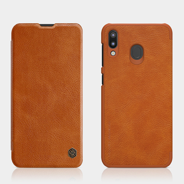 Pokrowiec Nillkin Qin sk�rzany br�zowy Samsung Galaxy M20 / 4