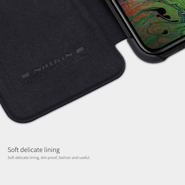 Pokrowiec Nillkin Qin skrzany czarny Apple iPhone 11 Pro Max / 8