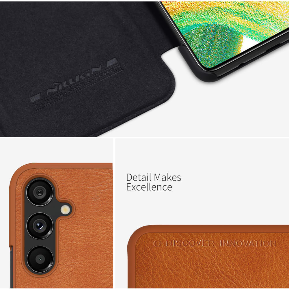 Pokrowiec Nillkin Qin sk�rzany czarny Samsung Galaxy A34 5G / 10