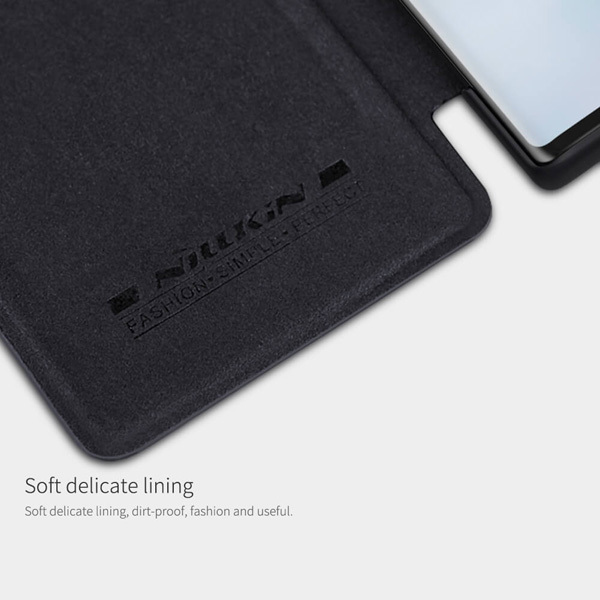 Pokrowiec Nillkin Qin skrzany czarny Samsung Galaxy Note 10 / 7
