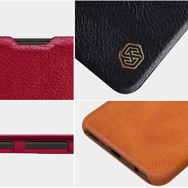 Pokrowiec Nillkin Qin sk�rzany czerwony Samsung Galaxy M20 / 10