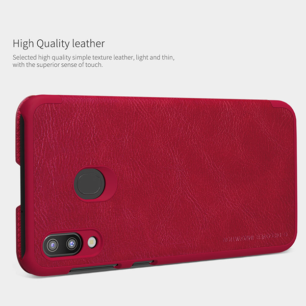 Pokrowiec Nillkin Qin sk�rzany czerwony Samsung Galaxy M20 / 8