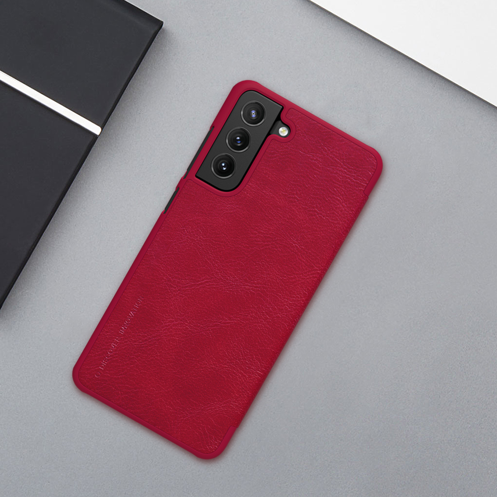 Pokrowiec Nillkin Qin sk�rzany czerwony Samsung Galaxy S21 FE 5G / 10
