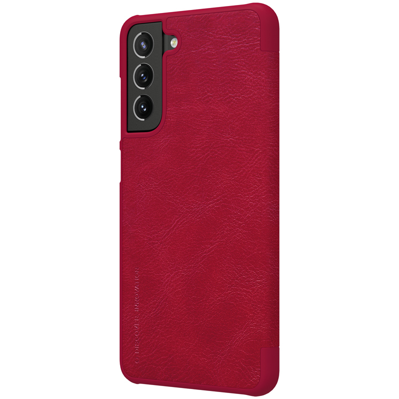 Pokrowiec Nillkin Qin skrzany czerwony Samsung Galaxy S21 FE 5G / 5