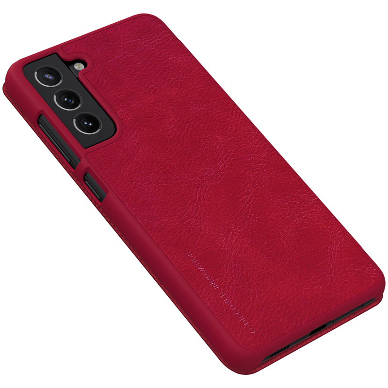 Pokrowiec Nillkin Qin skrzany czerwony Samsung Galaxy S21 FE 5G / 6