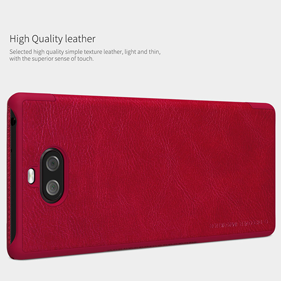 Pokrowiec Nillkin Qin skrzany czerwony Sony Xperia 10 Plus / 4