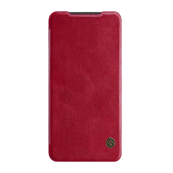 Pokrowiec Nillkin Qin skrzany czerwony Xiaomi Redmi Note 10