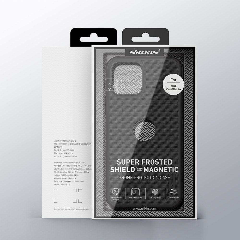 Pokrowiec Nillkin Super Frosted Shield czarny Apple iPhone 12 Pro Max / 5