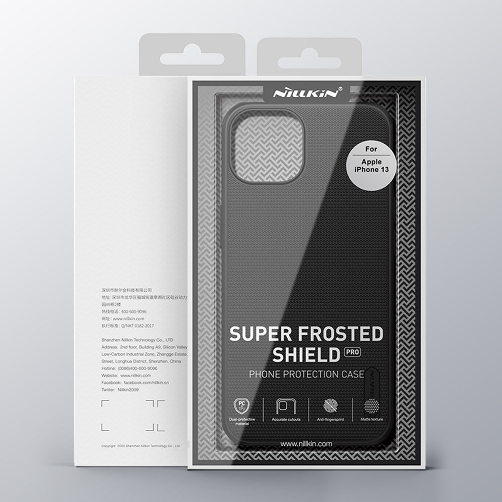 Pokrowiec Nillkin Super Frosted Shield czarny Apple iPhone 13 / 5 Pokrowiec Nillkin Super Frosted Shield czarny Apple iPhone 13 / 5