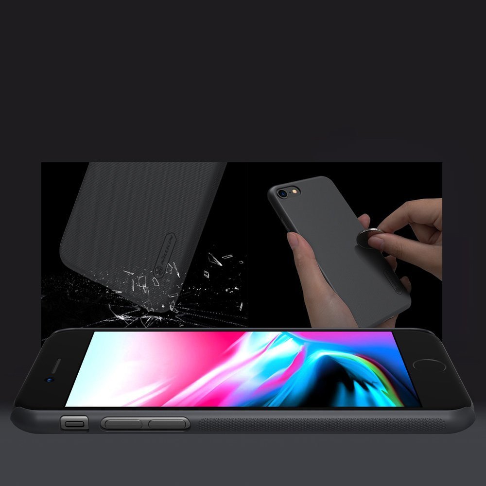 Pokrowiec Nillkin Super Frosted Shield czarny Apple iPhone SE 2020 / 9