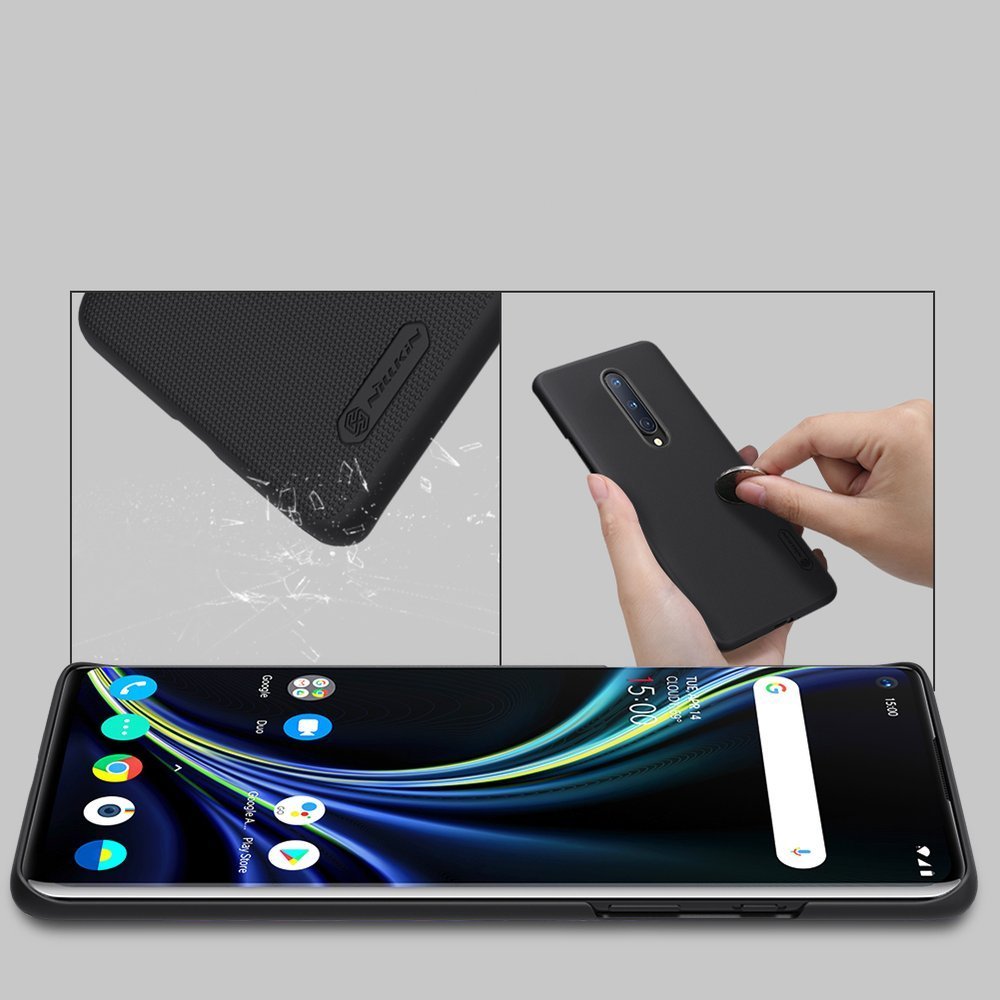 Pokrowiec Nillkin Super Frosted Shield czarny OnePlus 8 / 8