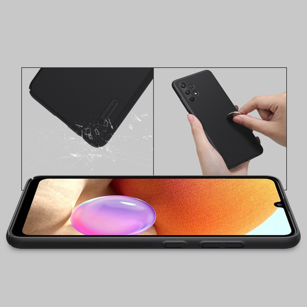 Pokrowiec Nillkin Super Frosted Shield czarny Samsung A32 4G / 8