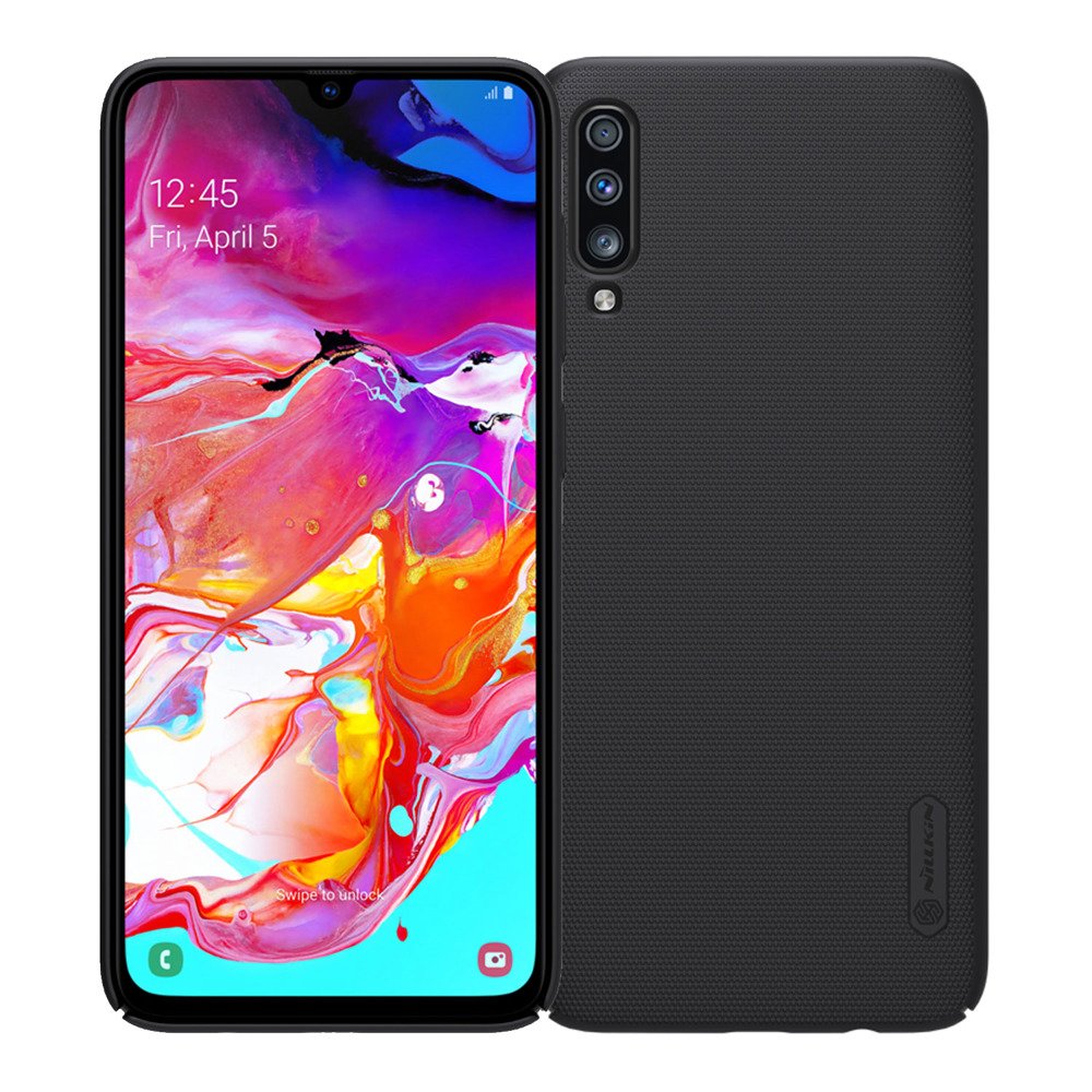 Pokrowiec Nillkin Super Frosted Shield czarny Samsung Galaxy A70 / 4
