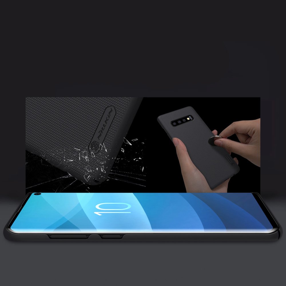 Pokrowiec Nillkin Super Frosted Shield czarny Samsung Galaxy S10 / 7