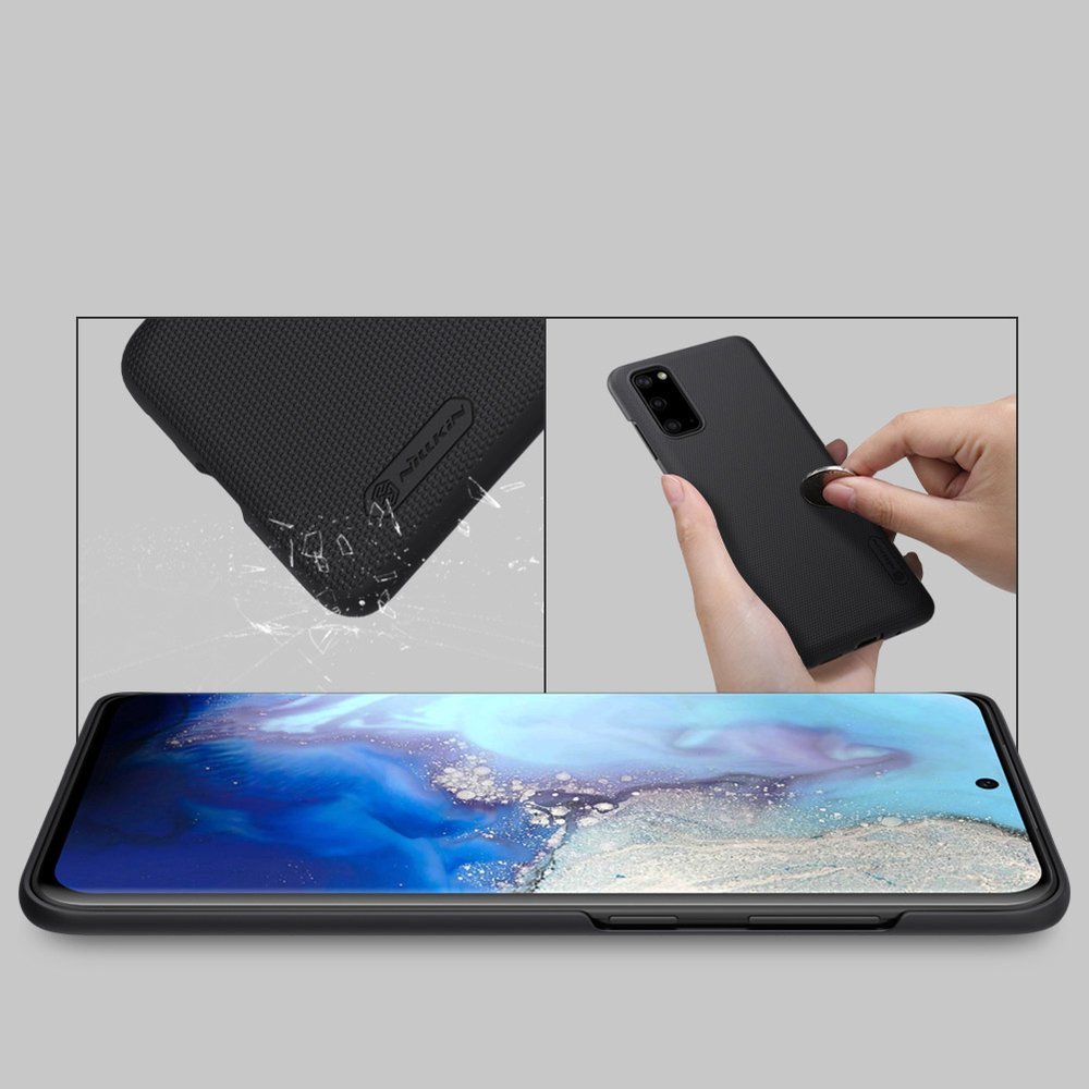 Pokrowiec Nillkin Super Frosted Shield czarny Samsung Galaxy S20 / 8