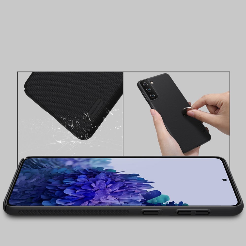 Pokrowiec Nillkin Super Frosted Shield czarny Samsung Galaxy S21 Plus 5G / 9