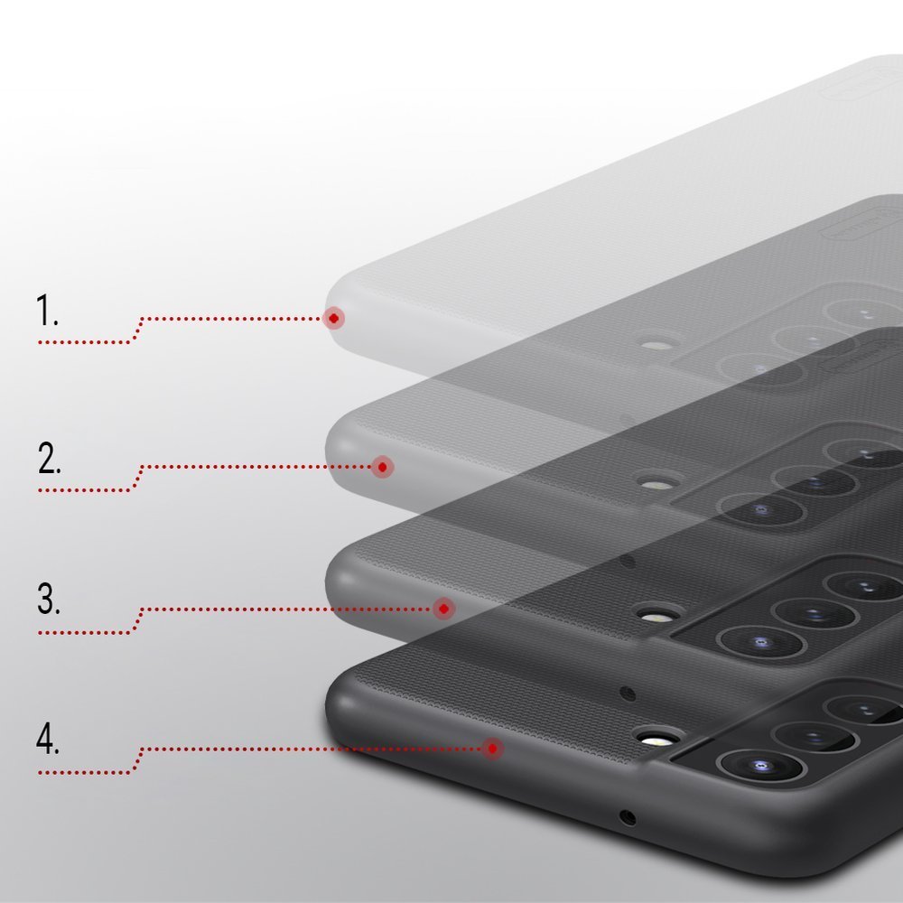 Pokrowiec Nillkin Super Frosted Shield czarny Samsung S21 FE / 11