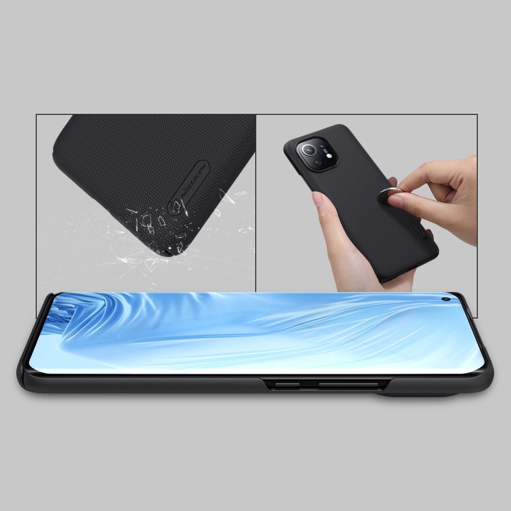 Pokrowiec Nillkin Super Frosted Shield czarny Xiaomi Mi 11 Lite 5G / 11