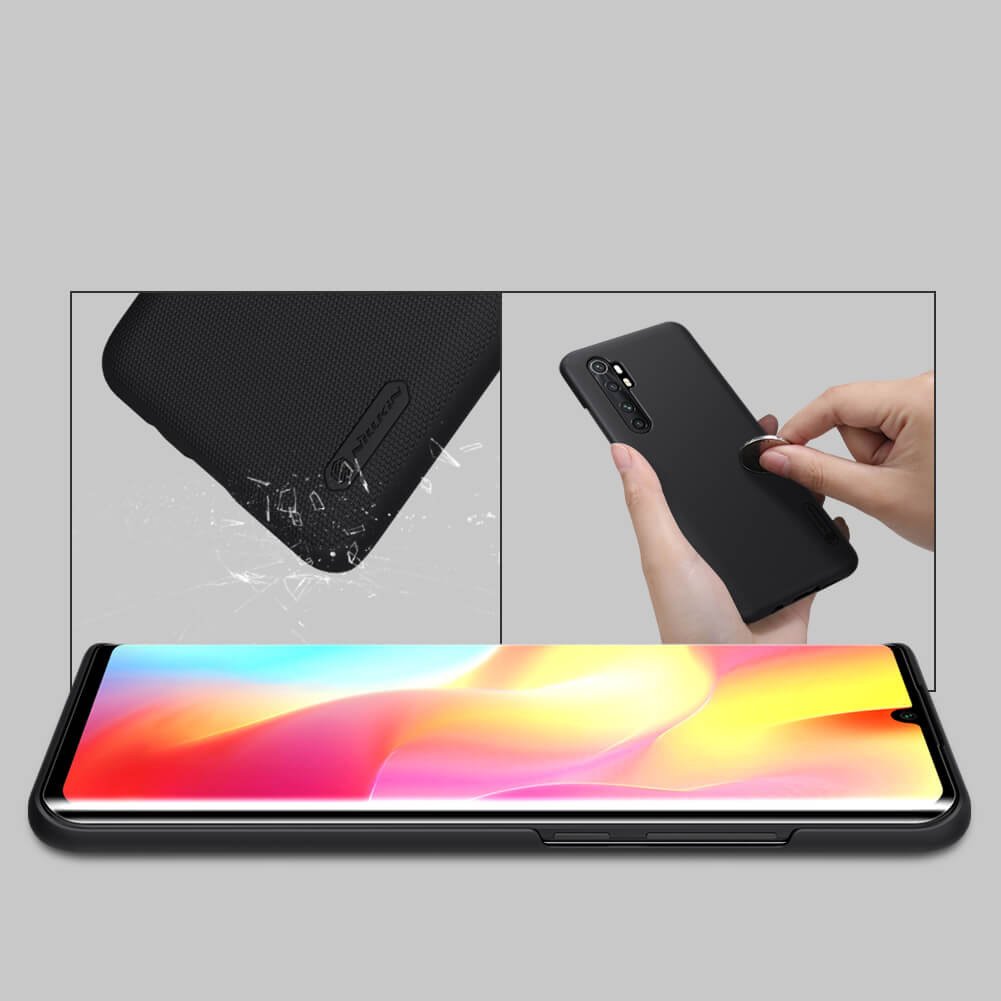 Pokrowiec Nillkin Super Frosted Shield czarny Xiaomi Mi Note 10 Lite / 10