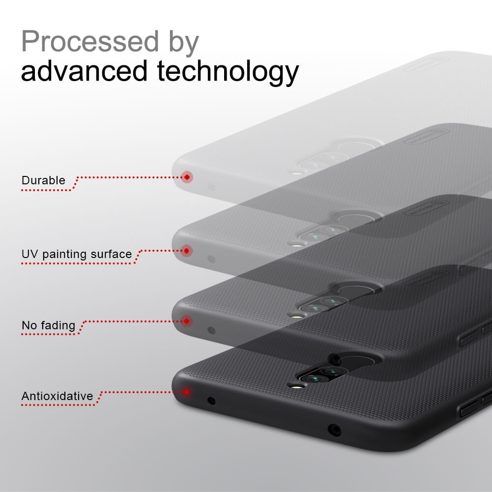 Pokrowiec Nillkin Super Frosted Shield czarny Xiaomi Redmi 8 / 10