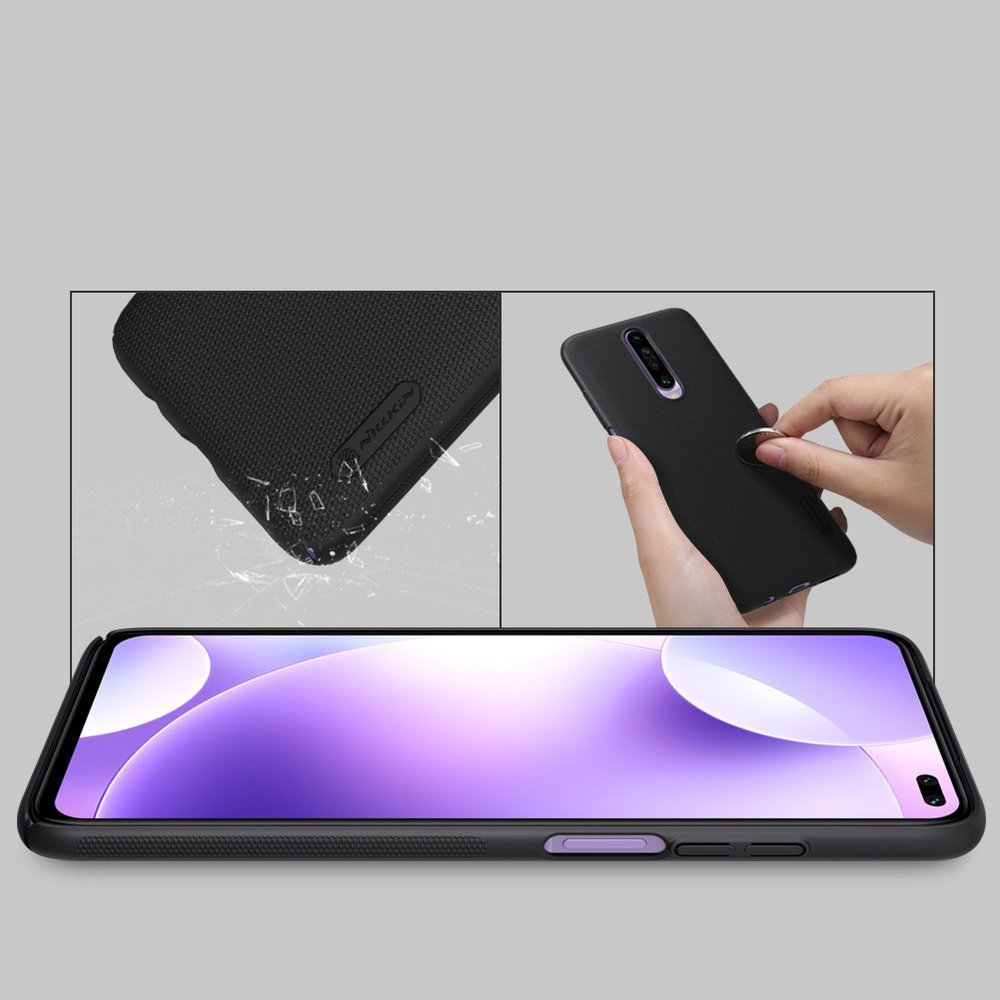 Pokrowiec Nillkin Super Frosted Shield czarny Xiaomi Redmi K30 / 7