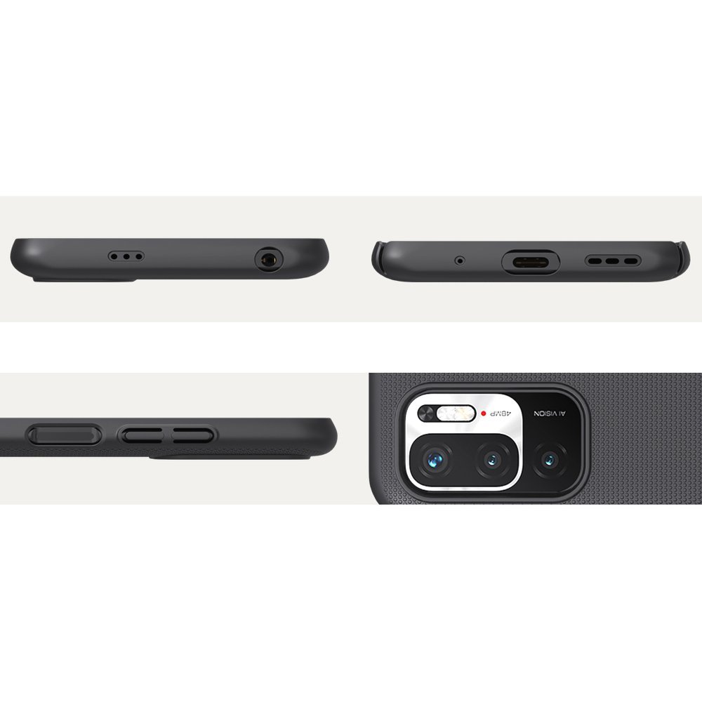 Pokrowiec Nillkin Super Frosted Shield czarny Xiaomi Redmi Note 10 5G / 10
