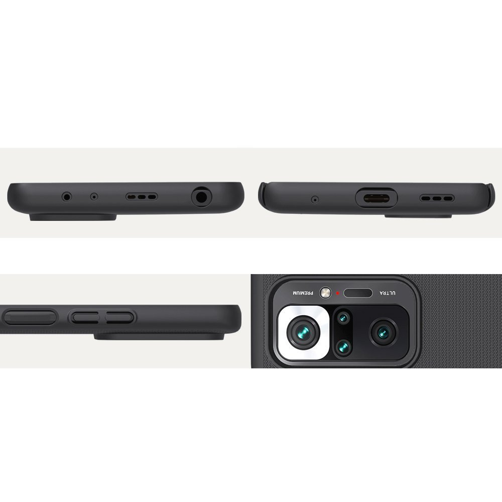 Pokrowiec Nillkin Super Frosted Shield czarny Xiaomi Redmi Note 10 Pro / 11