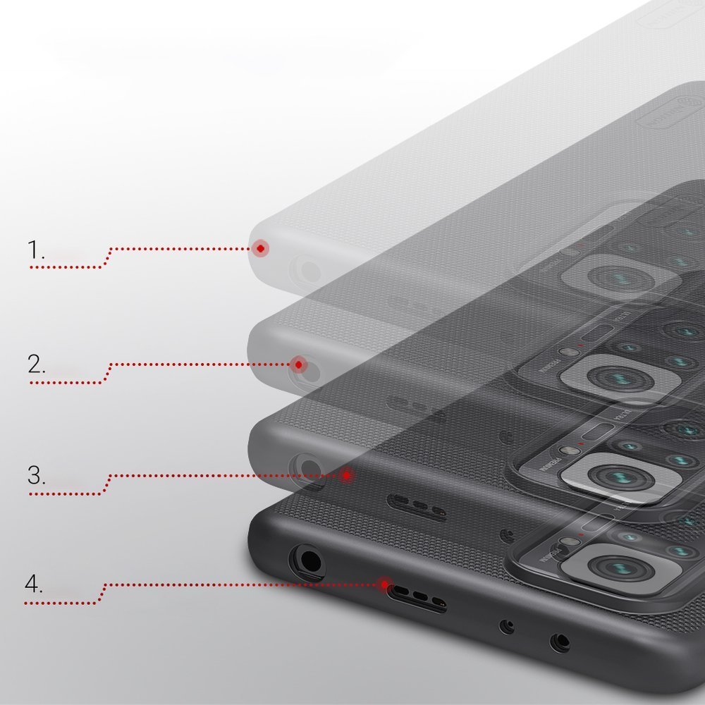 Pokrowiec Nillkin Super Frosted Shield czarny Xiaomi Redmi Note 10 Pro / 12