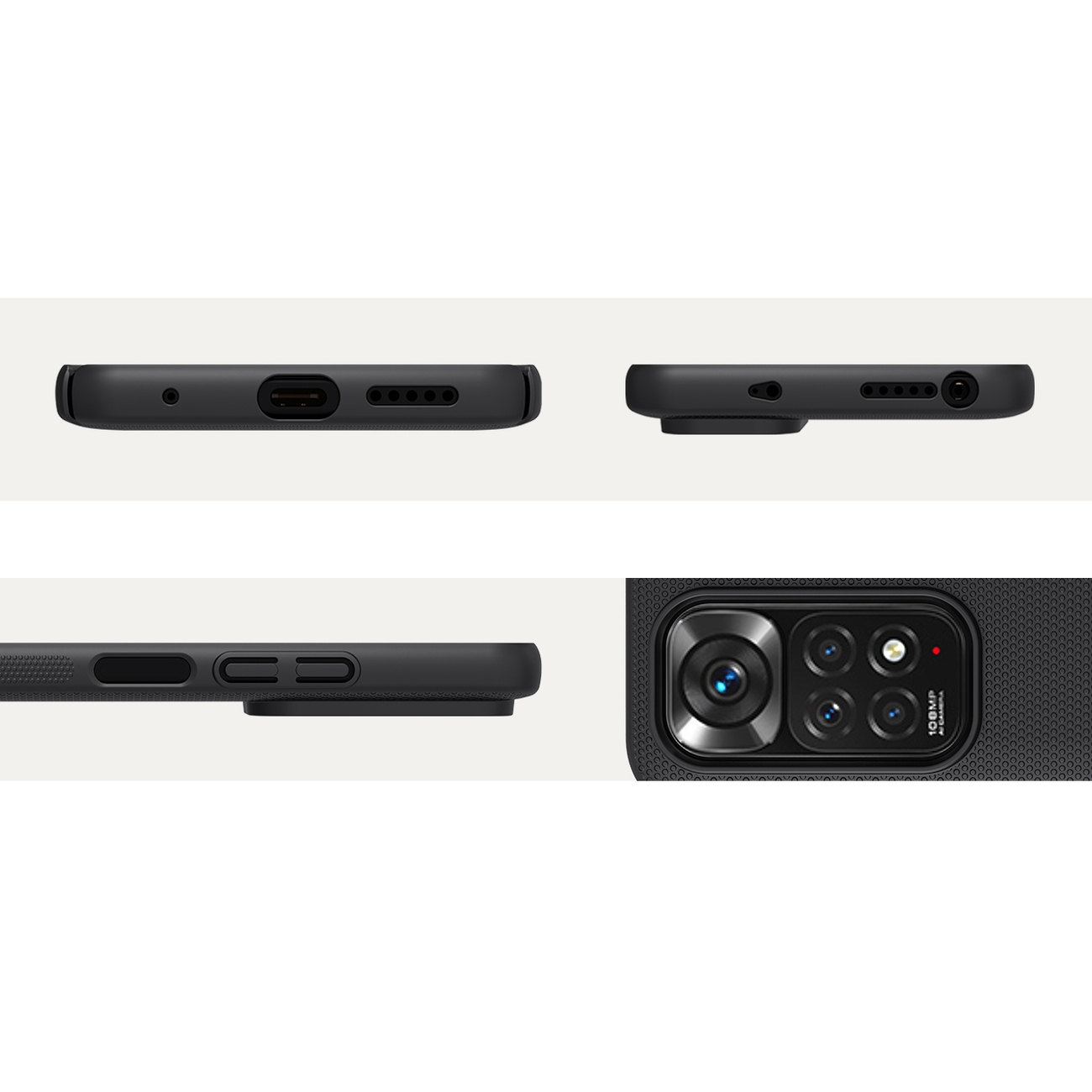 Pokrowiec Nillkin Super Frosted Shield czarny Xiaomi Redmi Note 11S / 11